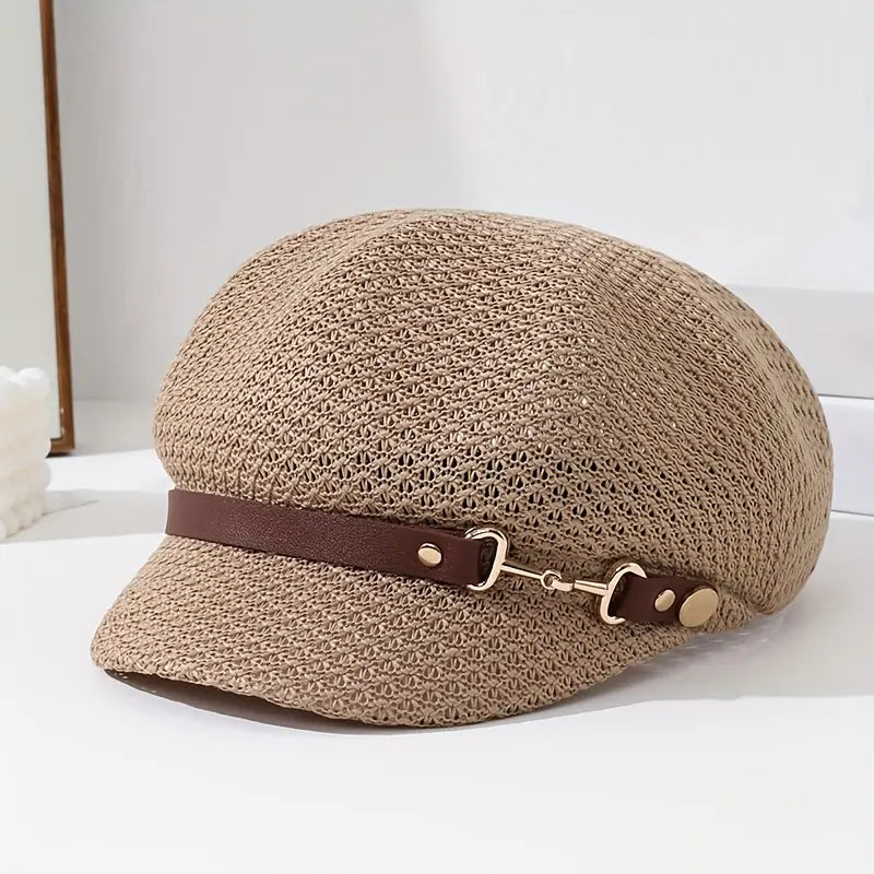 Fiona Woven Newsboy Hat