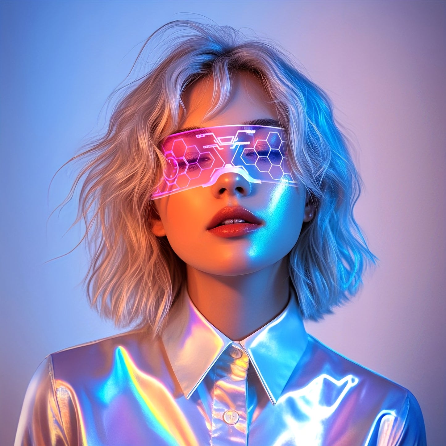 Neon Glow Hex Glasses