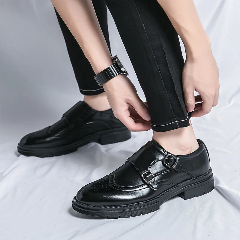 Vittorio Leather Double Monk