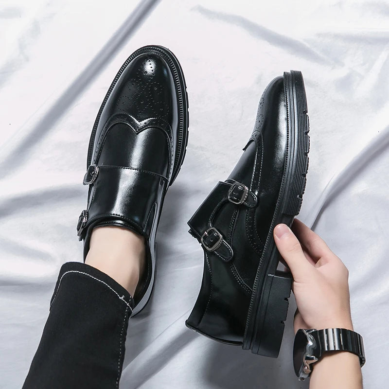Vittorio Leather Double Monk