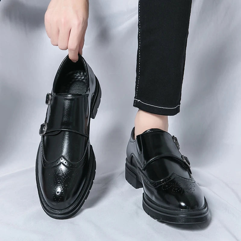 Vittorio Leather Double Monk
