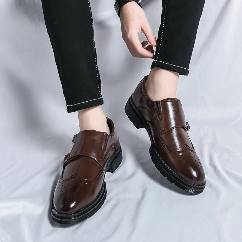 Vittorio Leather Double Monk