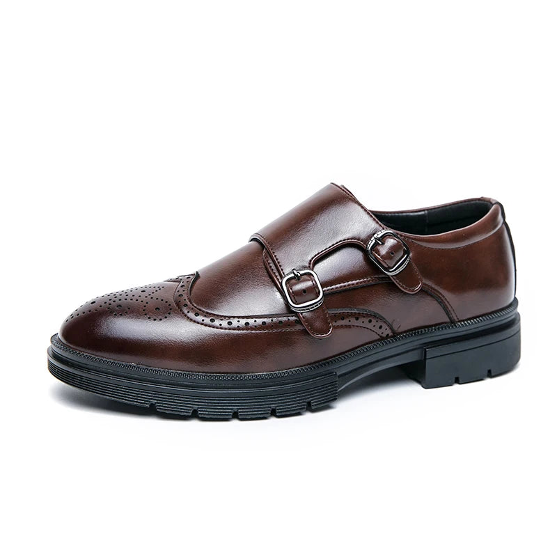 Vittorio Leather Double Monk