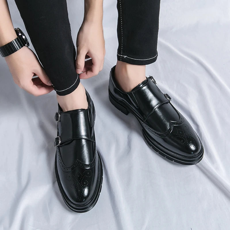 Vittorio Leather Double Monk