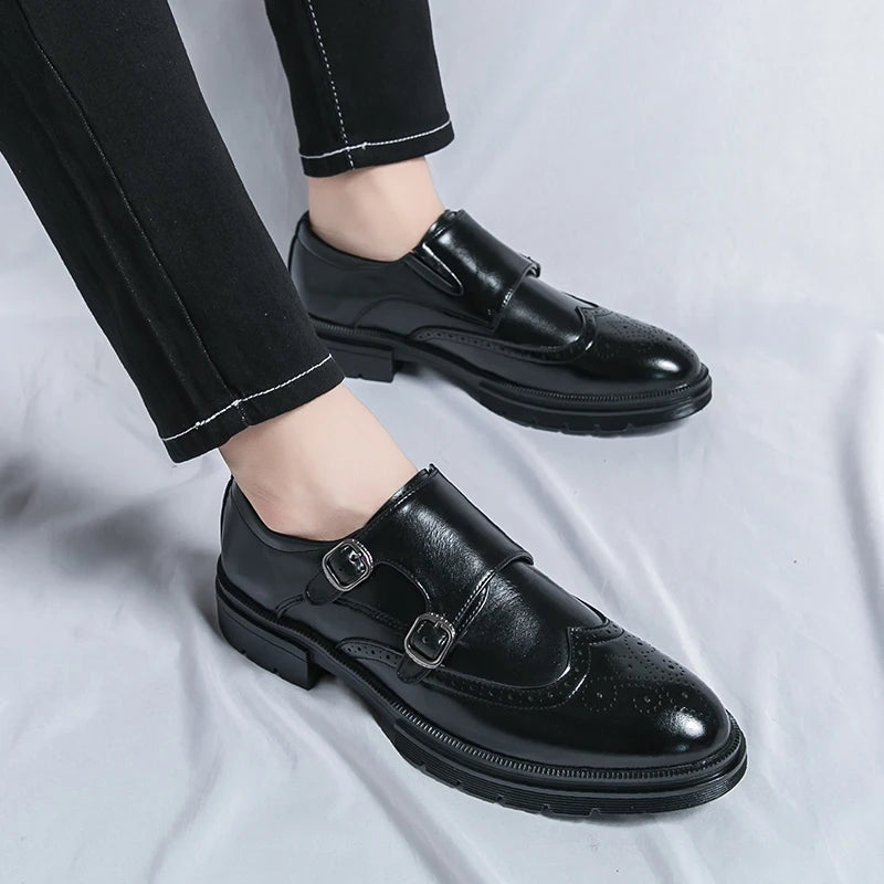 Vittorio Leather Double Monk