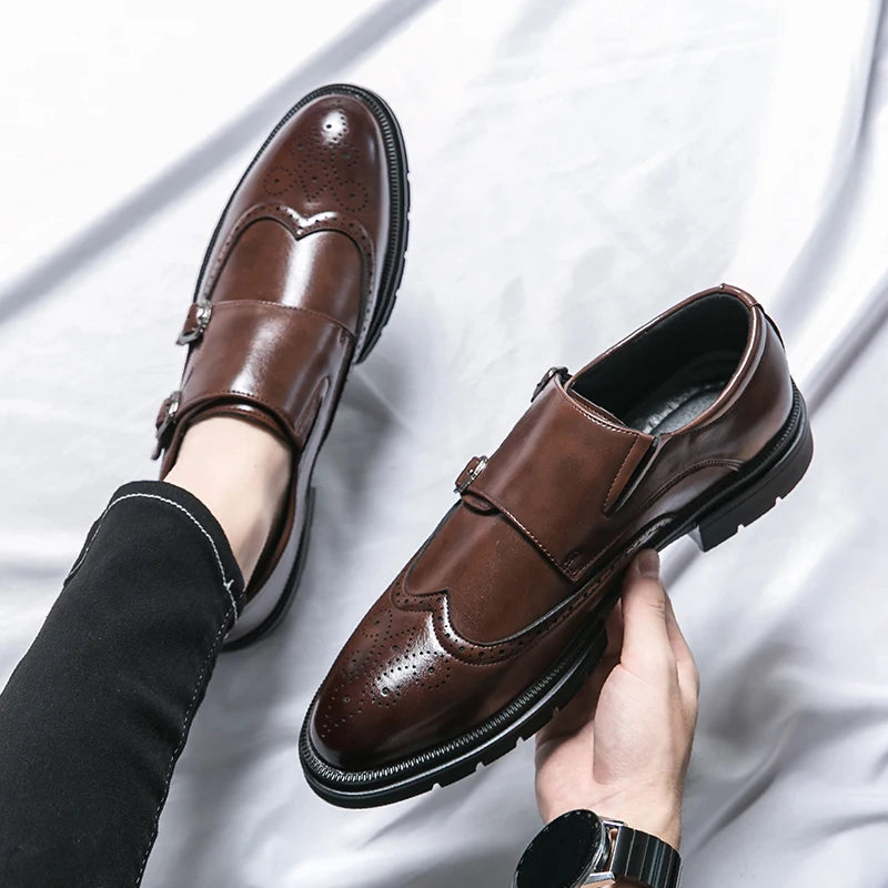 Vittorio Leather Double Monk