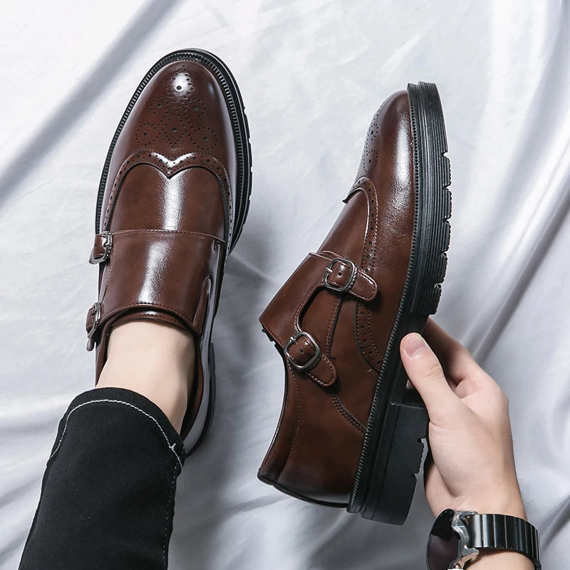Vittorio Leather Double Monk