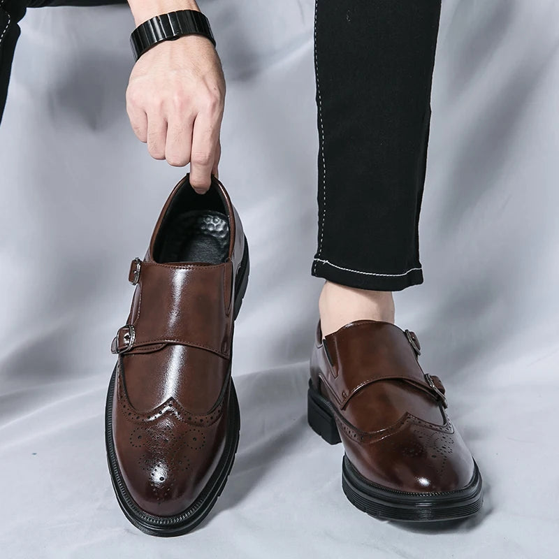 Vittorio Leather Double Monk