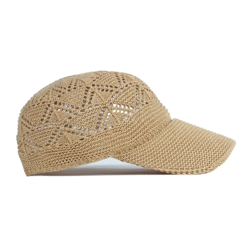 Hollow Knit Sun Hat