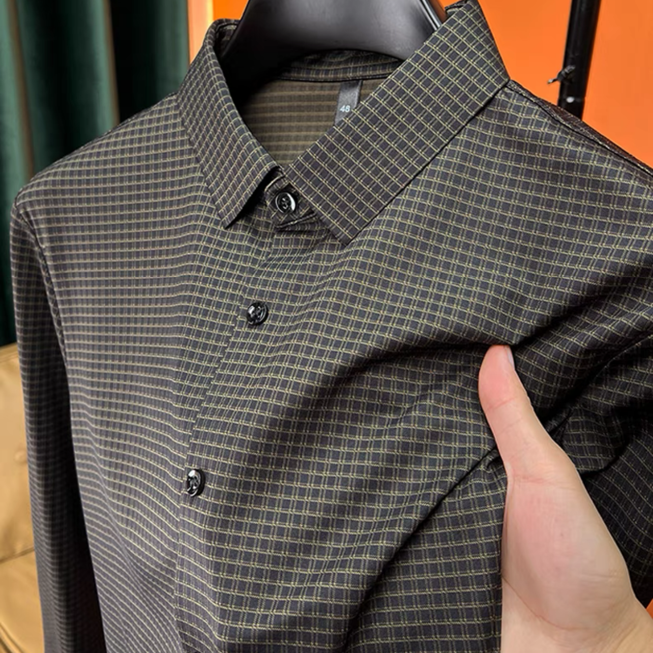 Men's Casual Plaid Shirt