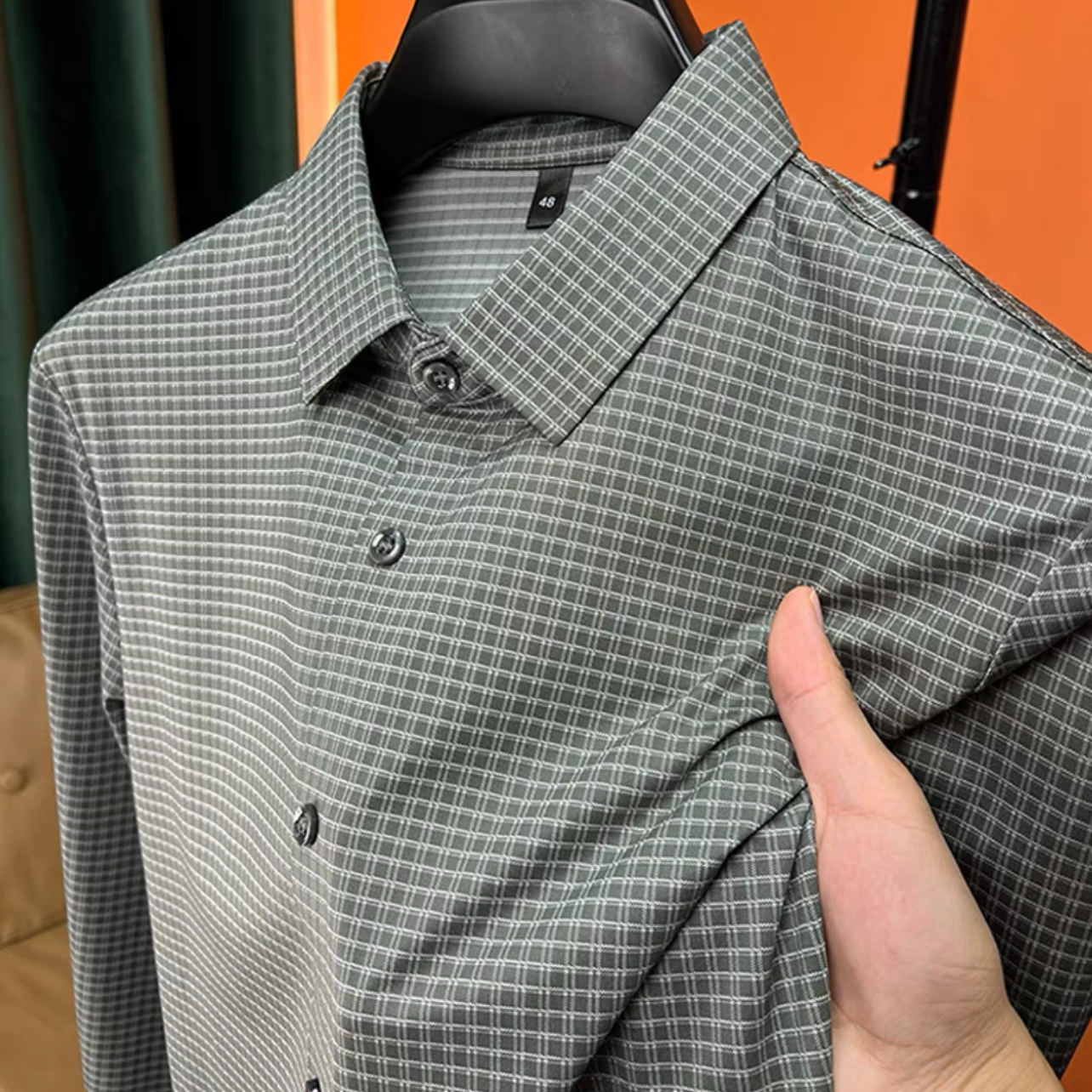 Men's Casual Plaid Shirt