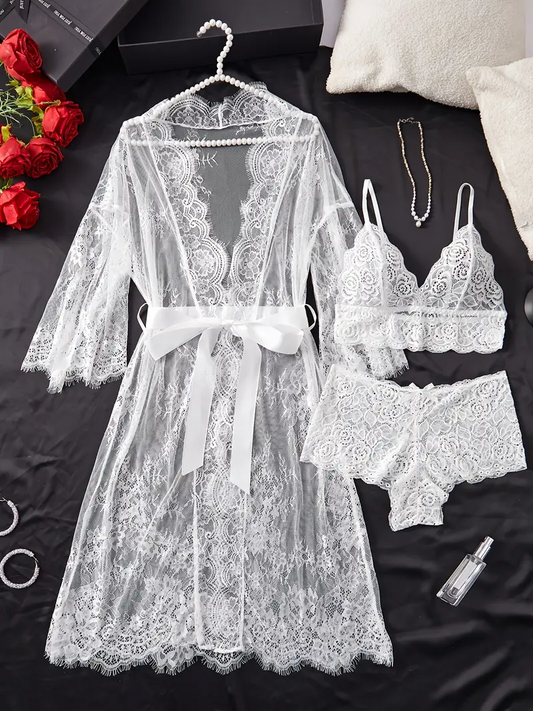 Elise Lace Robe Set