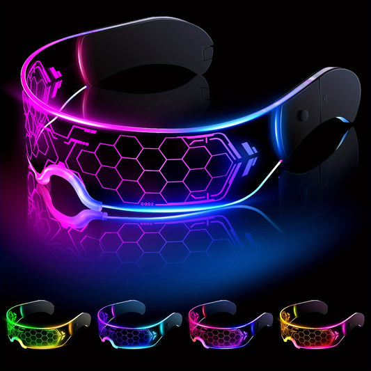 Neon Glow Hex Glasses