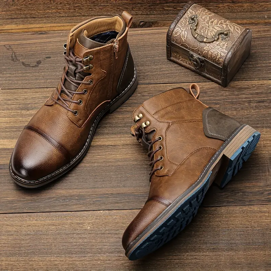 Men's Vintage Lace-Up Boots