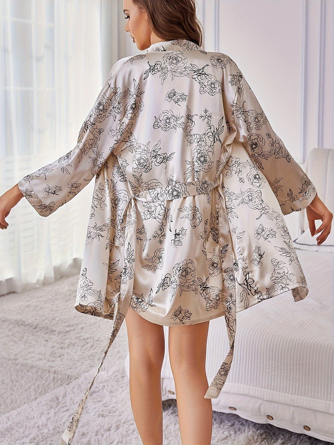 Flora Silk Robe