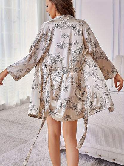 Flora Silk Robe