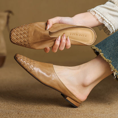 Helma Genuine Leather Mules