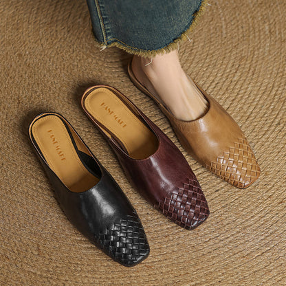 Helma Genuine Leather Mules