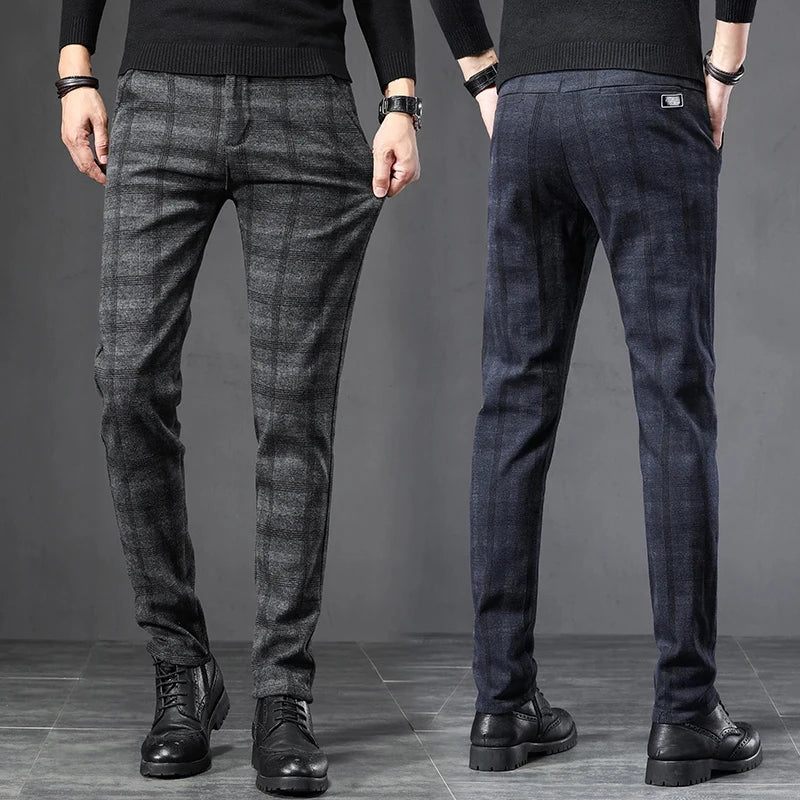 AZURA® Smart Plaid Trousers