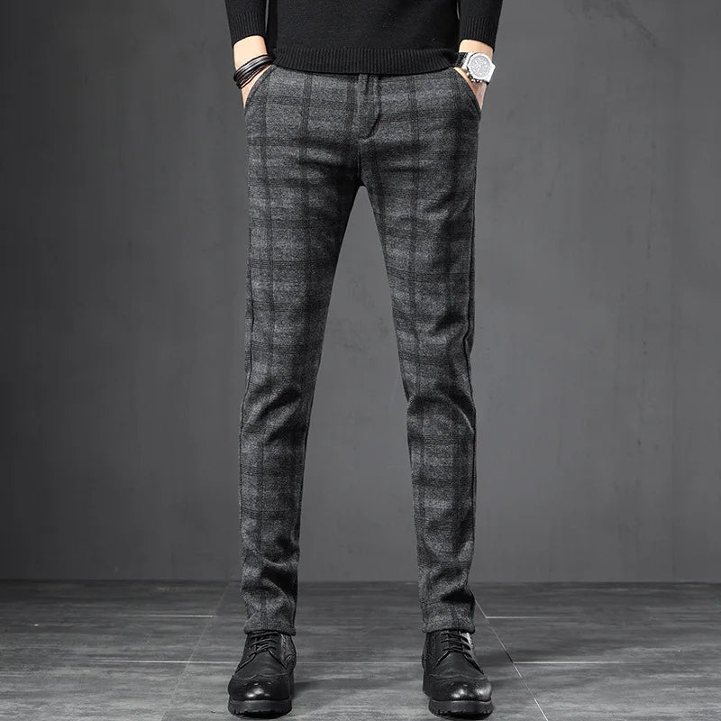 AZURA® Smart Plaid Trousers