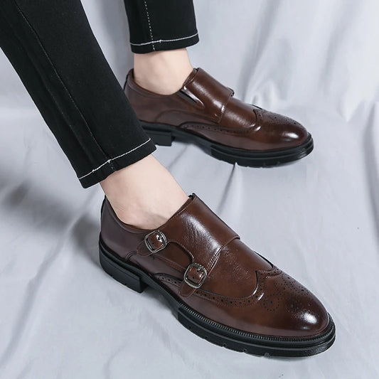 Vittorio Leather Double Monk