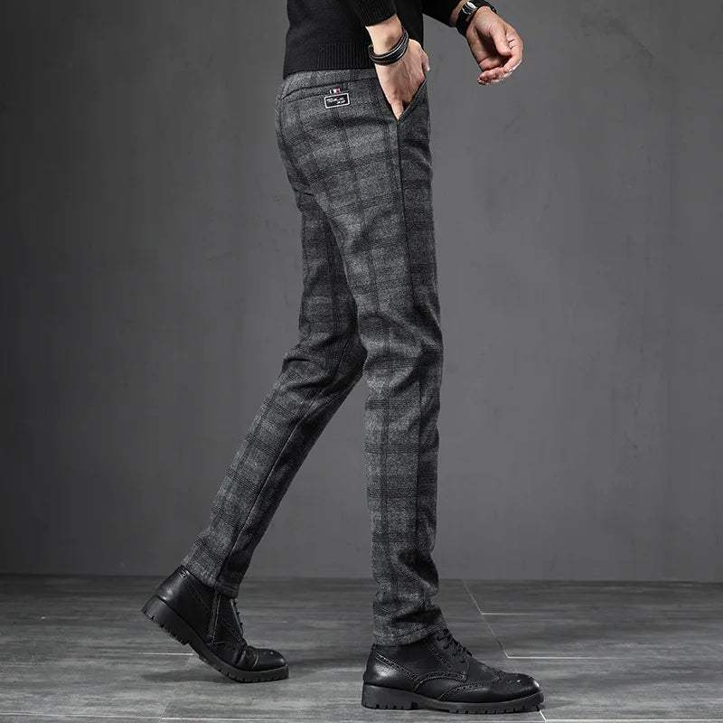 AZURA® Smart Plaid Trousers