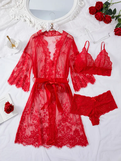 Elise Lace Robe Set