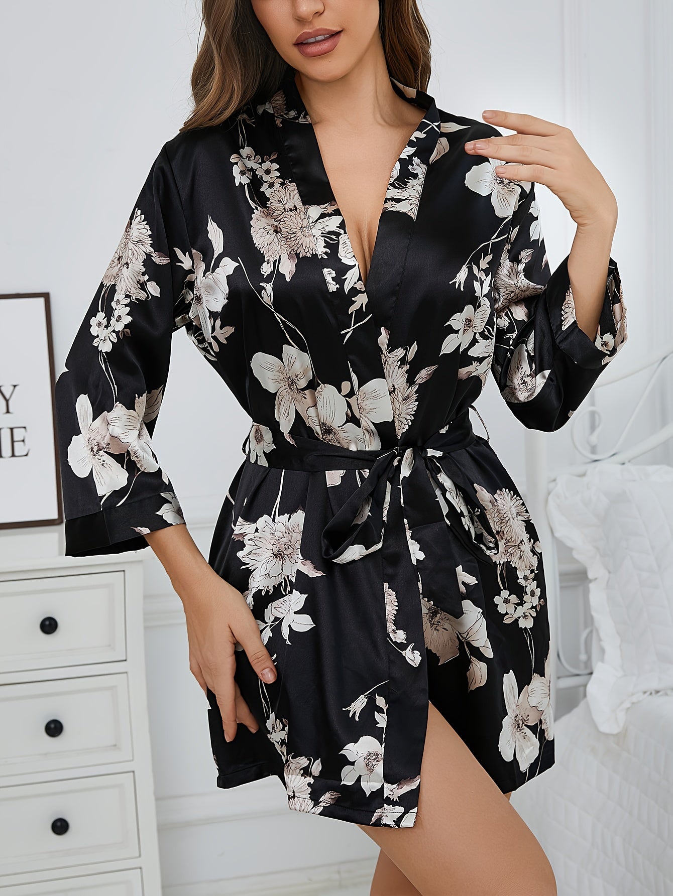 Flora Silk Robe