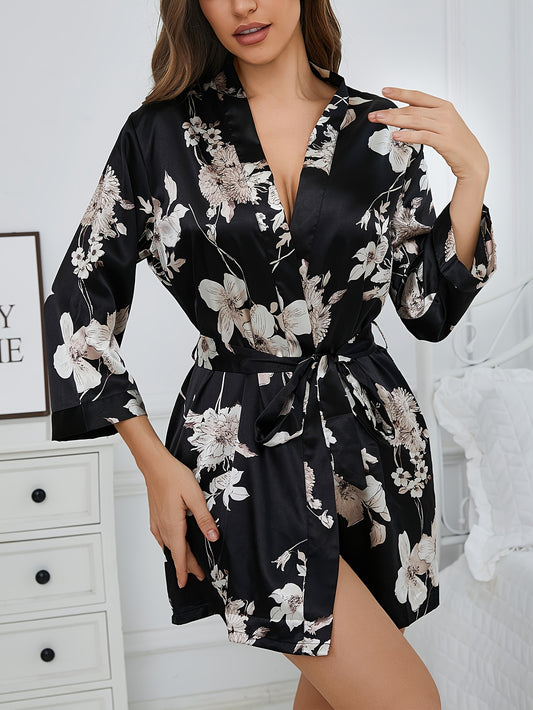 Flora Silk Robe