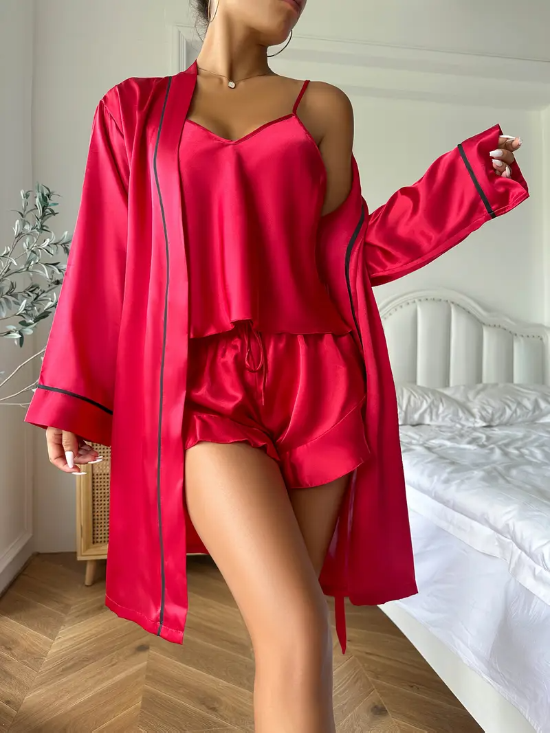 Luxury Satin Pajama Set (3pc)