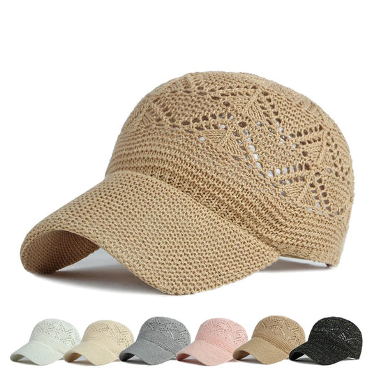 Hollow Knit Sun Hat